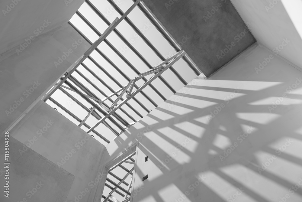 Obraz premium Structure of steel roof.