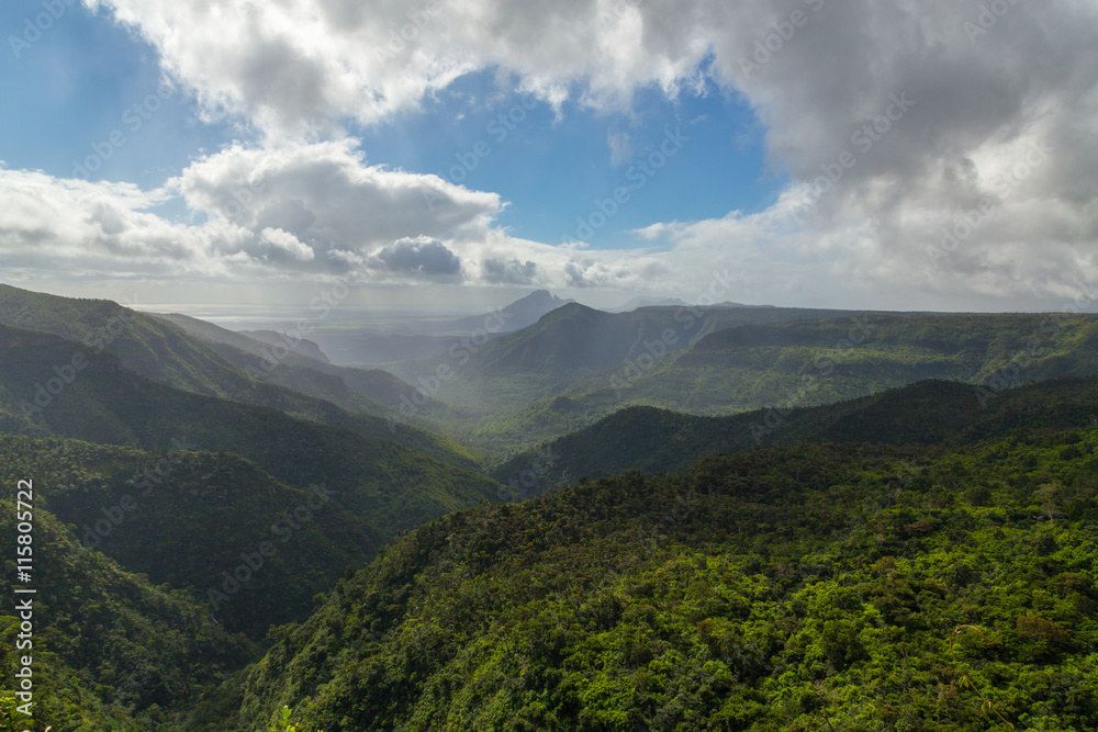 Aussichtspunkt Black River Gorges Mauritius Panorama Aussichtspunkt Black River Gorges Mauritius Panorama
