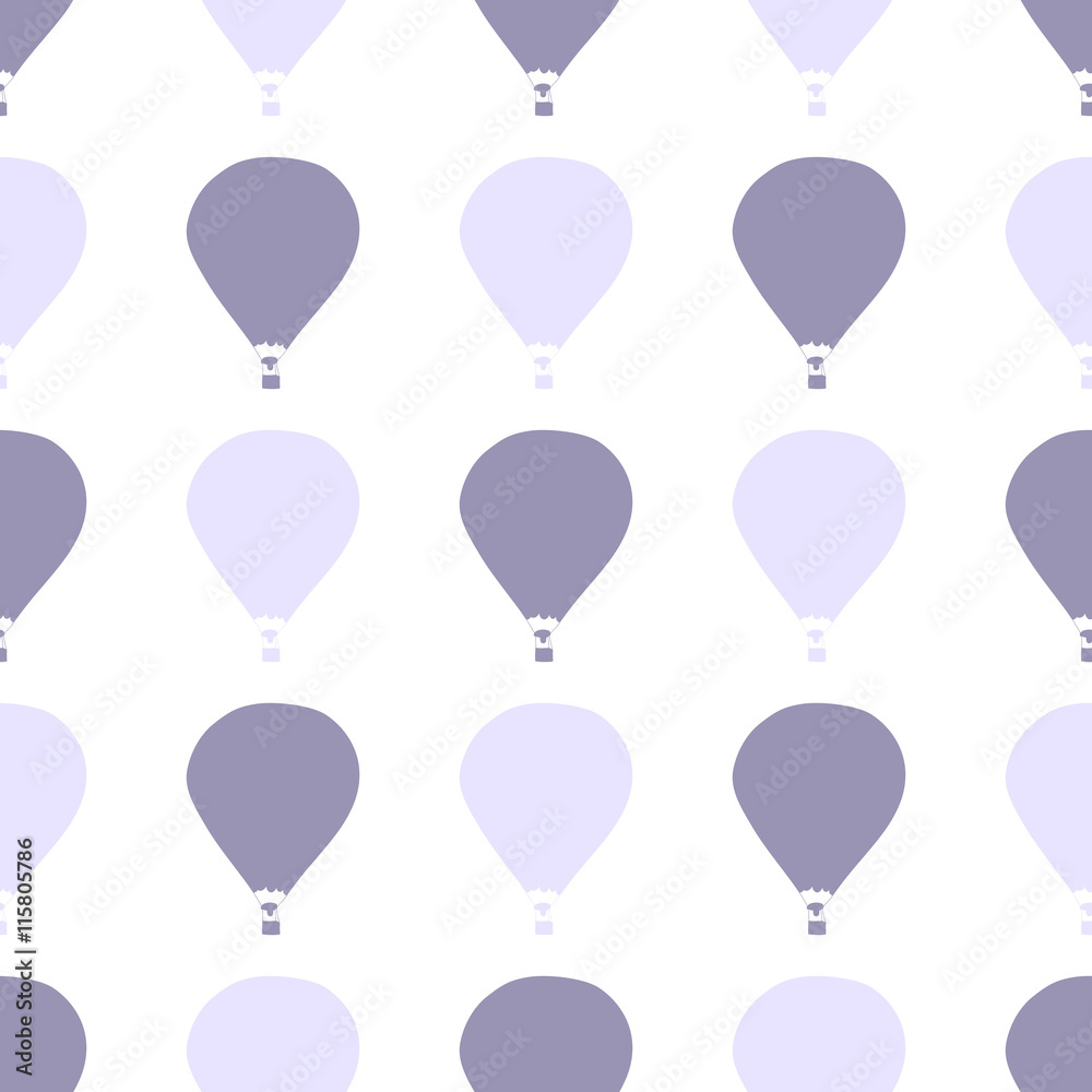 gentle seamless pattern with a silhouette of  balloon cute illustration for your design