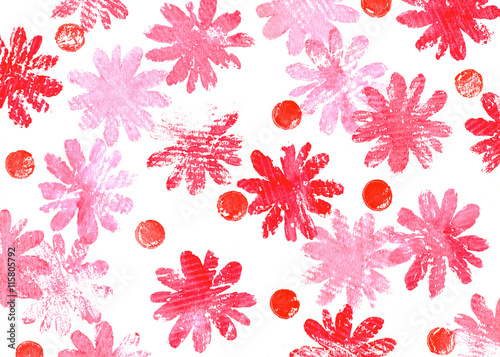 Background with grunge flowers.