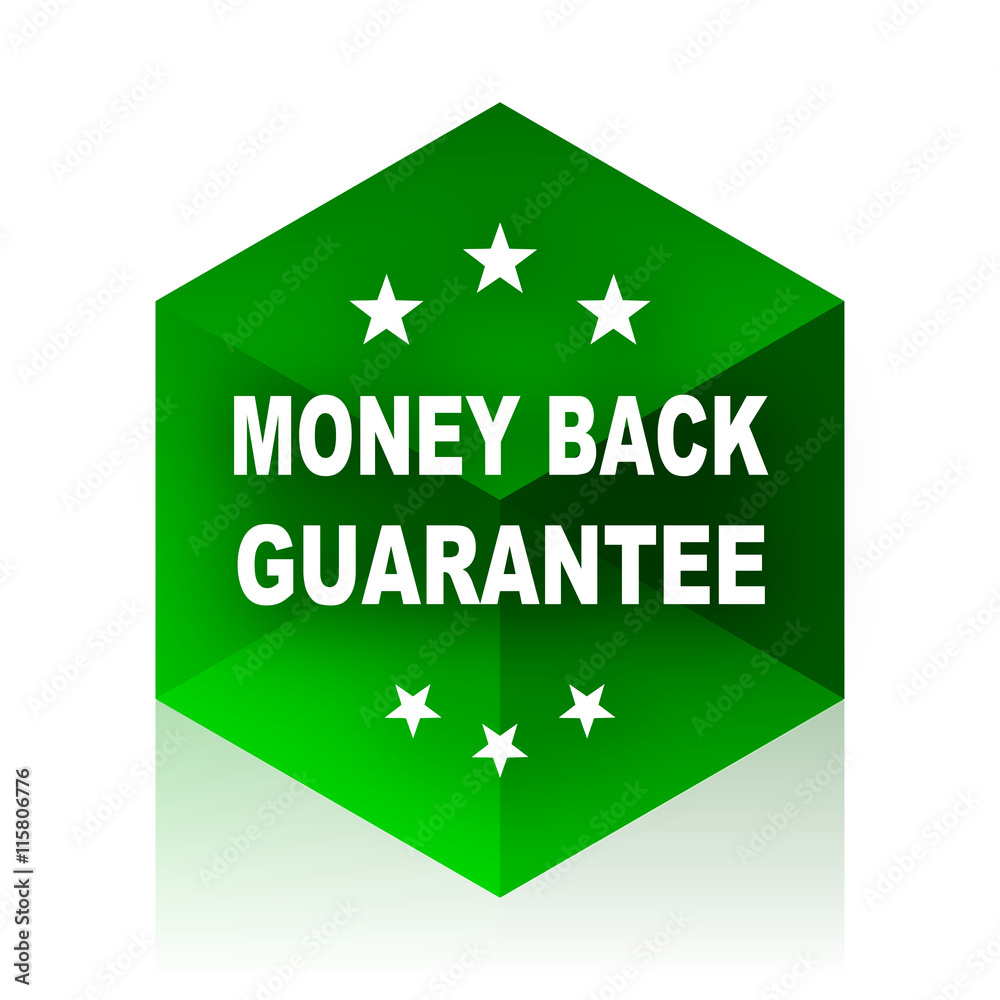 money back guarantee cube icon, green modern design web element money back guarantee cube icon, green modern design web element