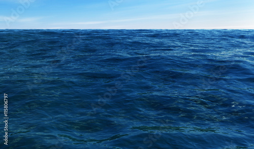 Ocean and Sky 3D render
