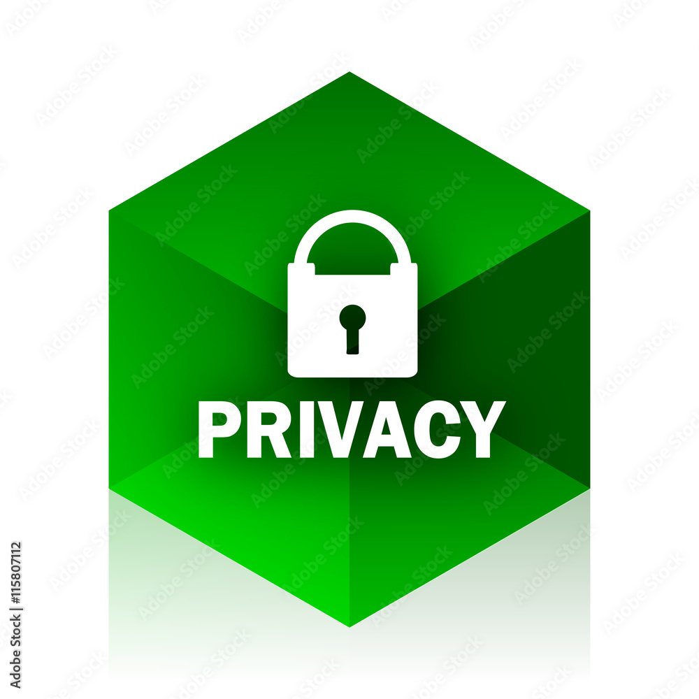 privacy cube icon, green modern design web element privacy cube icon, green modern design web element