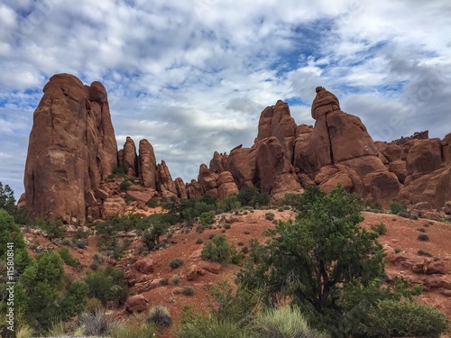 Beautiful desert landscape in Arches National Park