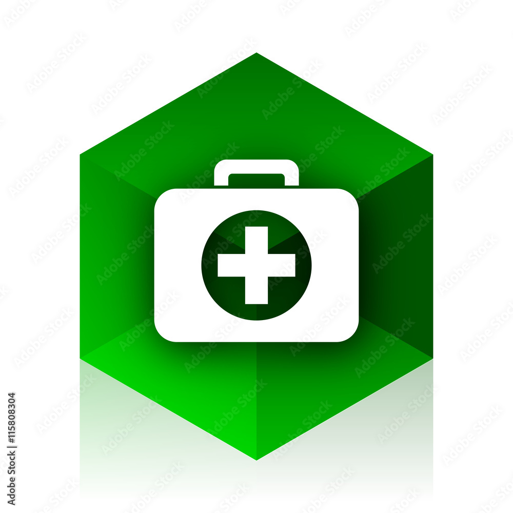 first aid cube icon, green modern design web element first aid cube icon, green modern design web element