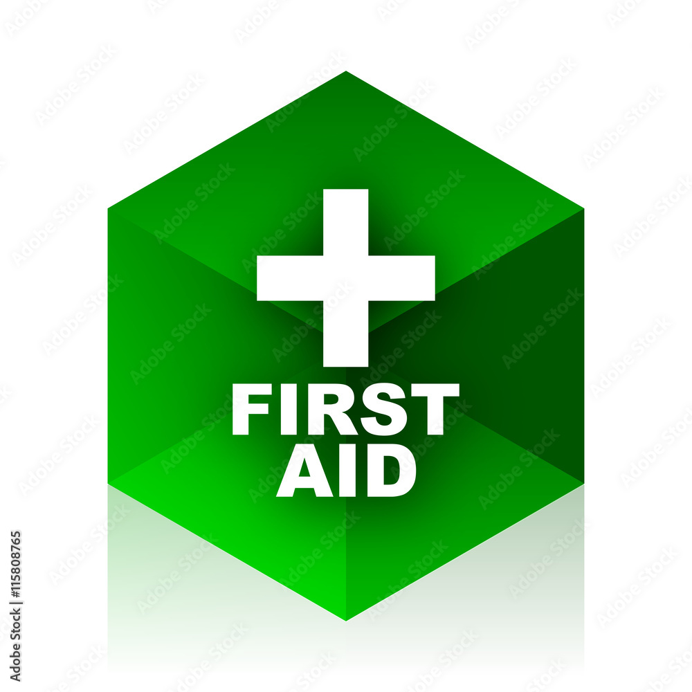 first aid cube icon, green modern design web element first aid cube icon, green modern design web element