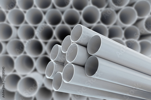 PVC pipes for drinking water. photo
