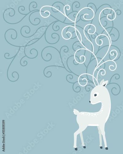 Deer with curl horns