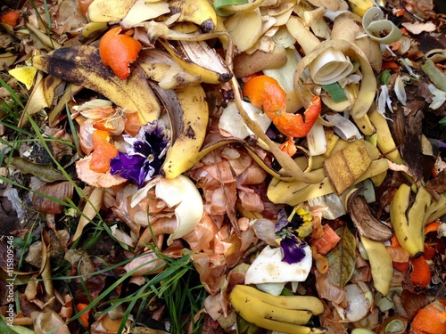 Komposthaufen mit Biomüll