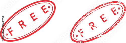 free circle word red stamp in vector format very easy to edit