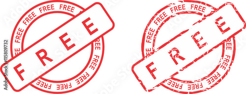 free word red stamp in vector format very easy to edit