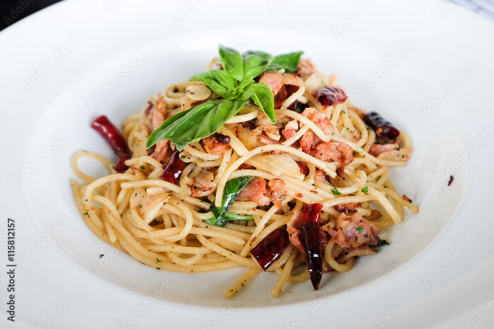 Spaghetti with chilli Spaghetti with chilli