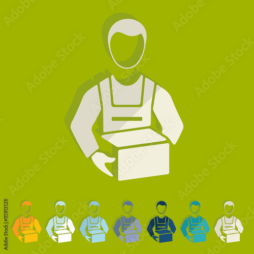 Flat design: longshoreman