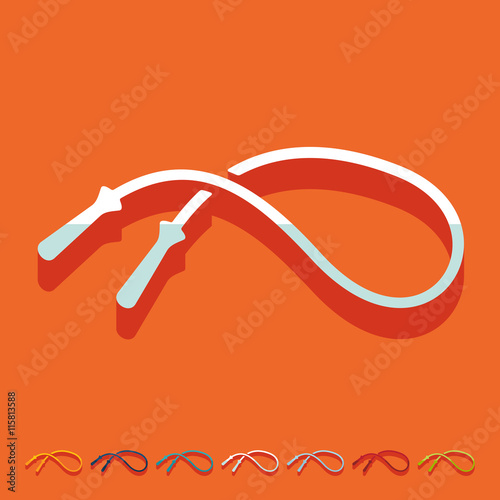 Flat design: jump rope