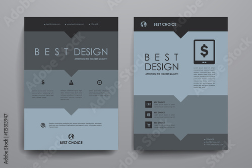Set of brochure, poster design templates in business style