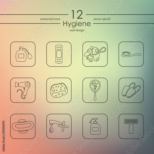Set of hygiene icons
