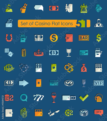 Set of casino icons