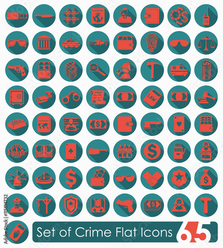 Set of crime icons