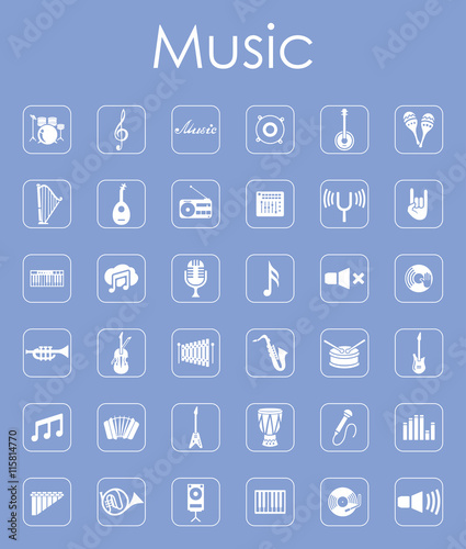 Set of music simple icons