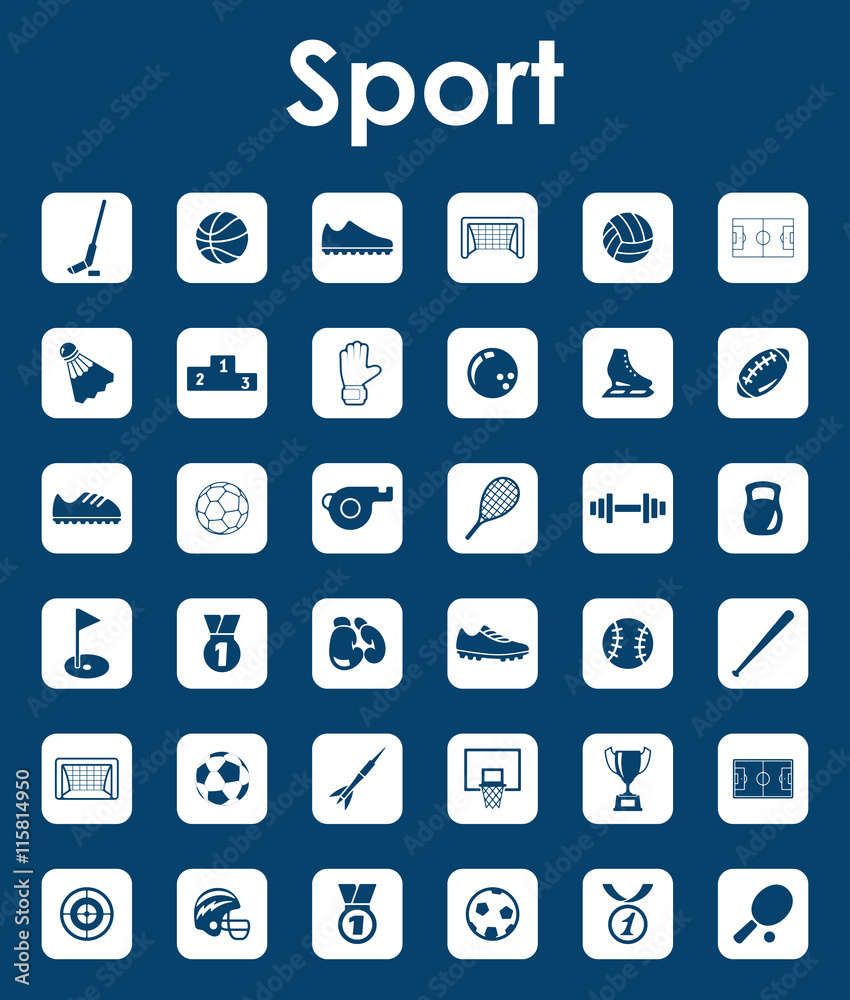 Set of sport simple icons Set of sport simple icons