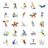 Sports II color vector icons