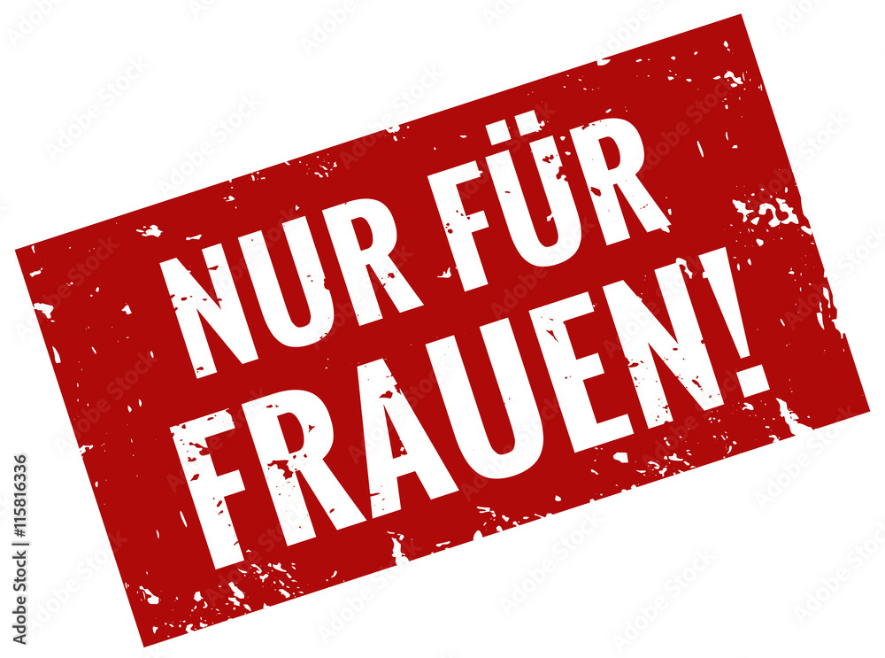 nur für Frauen stempel rot Adobe Stock
