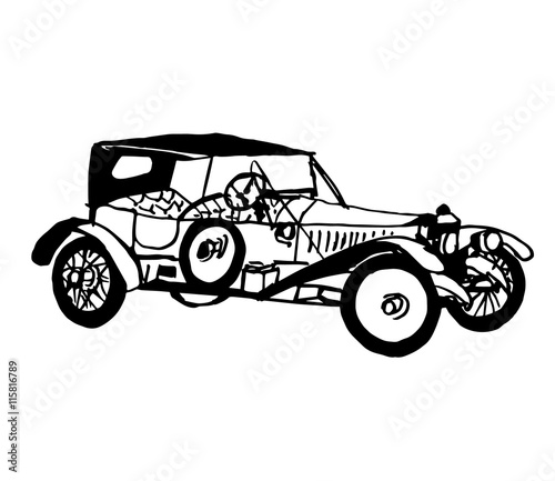 illustration classic car