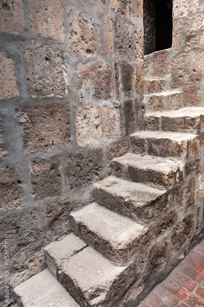 ancient stone staircase