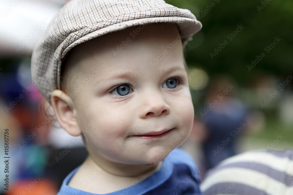 Smiling boy in cap Smiling boy in cap