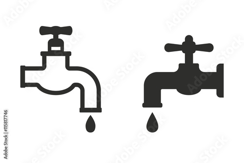 Faucet - vector icon.