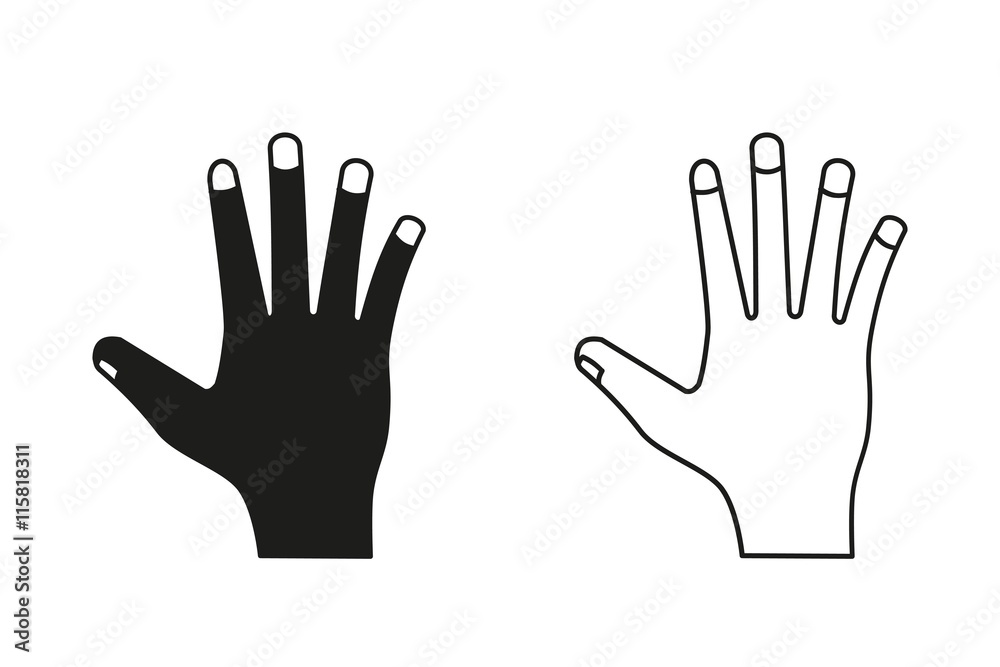 Hand - vector icon.