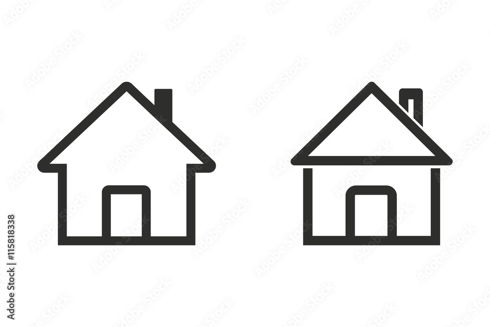 Home - vector icon. Home - vector icon.
