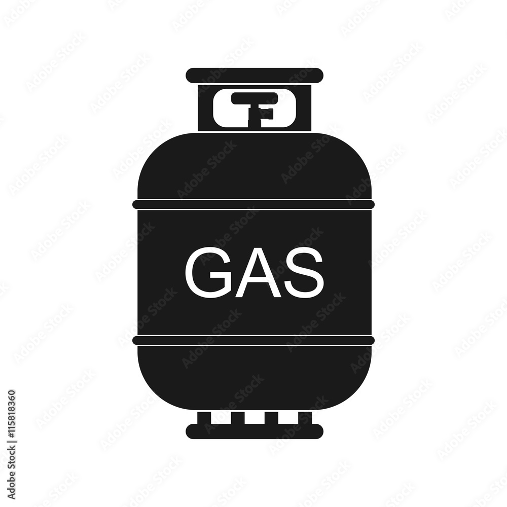 Lpd Vector Gas tank icon in flat style. Propane cylinder pressure fuel gas lpd ...