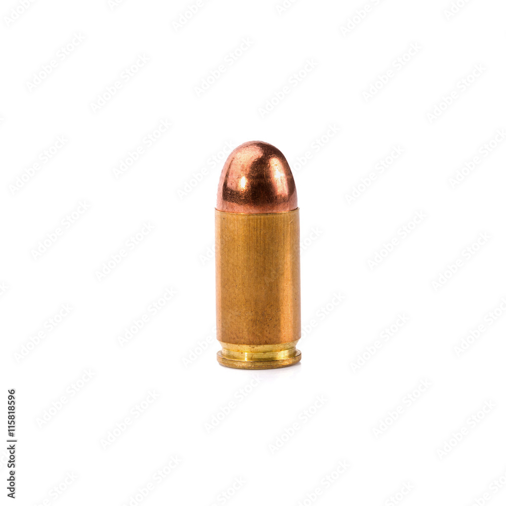 9mm bullet for a gun isolated on white background 9mm bullet for a gun isolated on white background