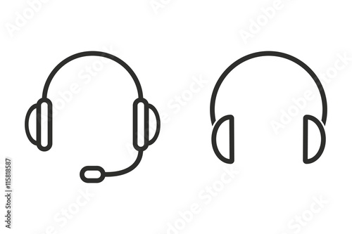 Headphone - vector icon.