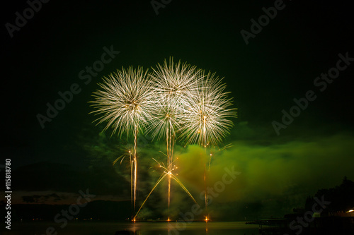 Fireworks over the water