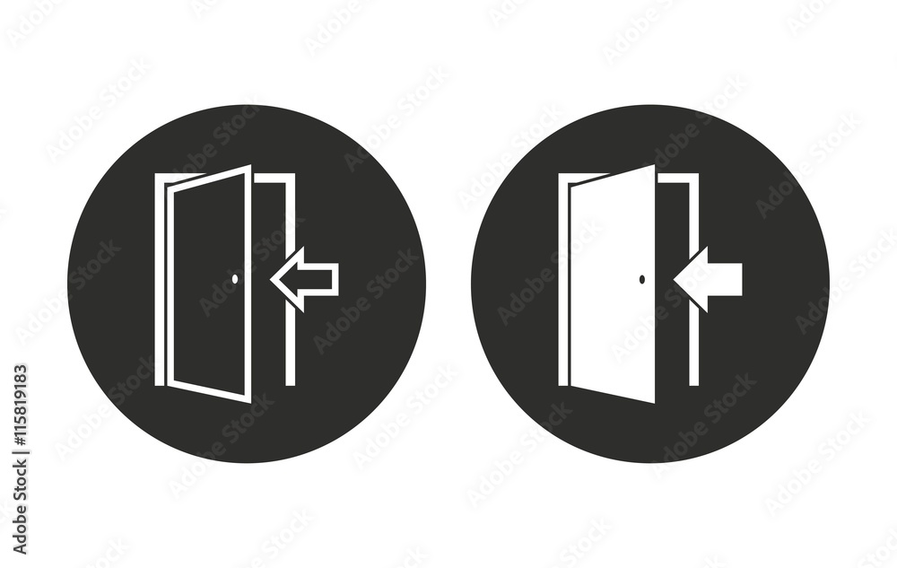 Door - vector icon. Door - vector icon.