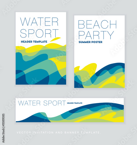 summer water background. vector illustration. template for web,