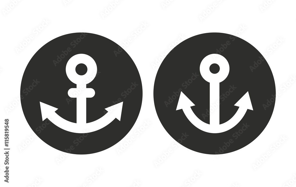 Anchor - vector icon. Anchor - vector icon.