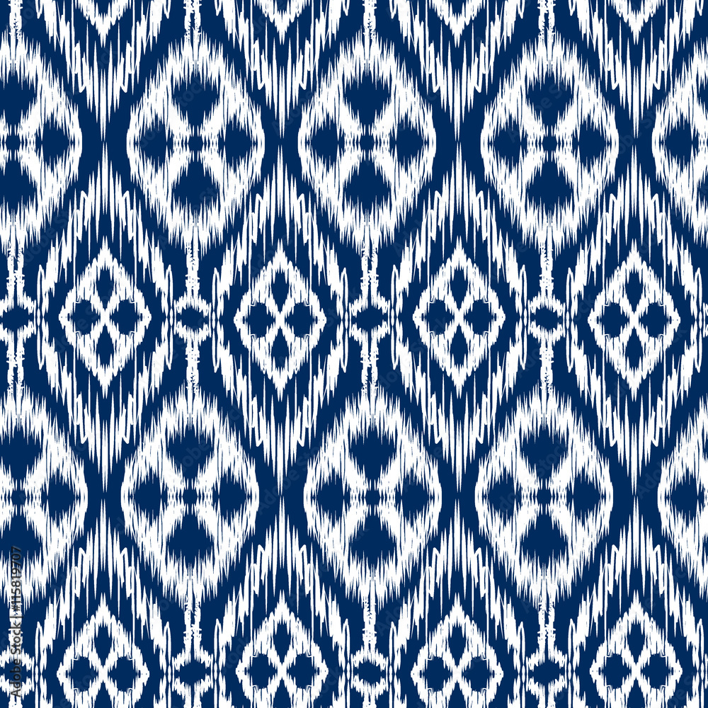Seamless Ikat Pattern. Abstract background for textile design, wallpaper, surface textures. boho style Seamless Ikat Pattern. Abstract background for textile design, wallpaper, surface textures. boho style