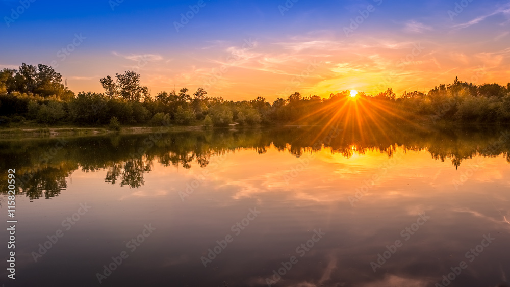 Obraz premium Beautiful sunset, Slovakia
