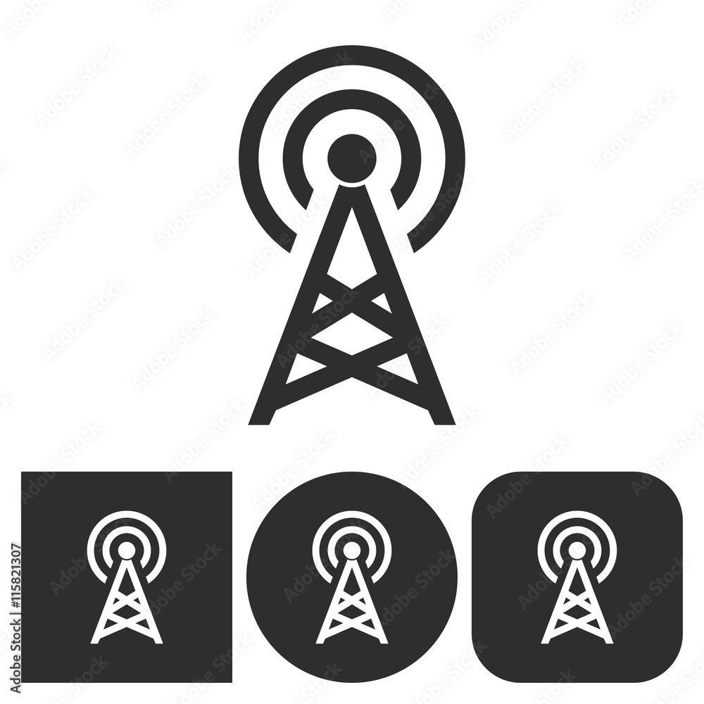 Communication tower - vector icon.