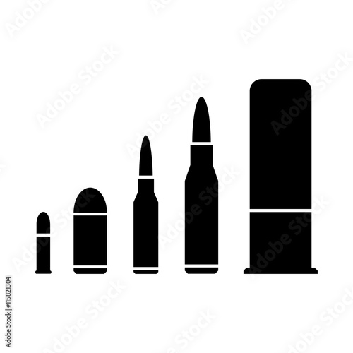 Ammunition icon black on white