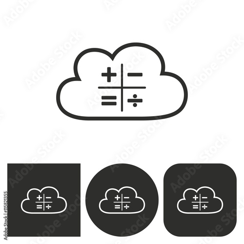 Cloud computing - vector icon.