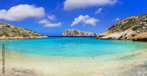 beautiful beaches of Greece. Amorgos island, Cyclades