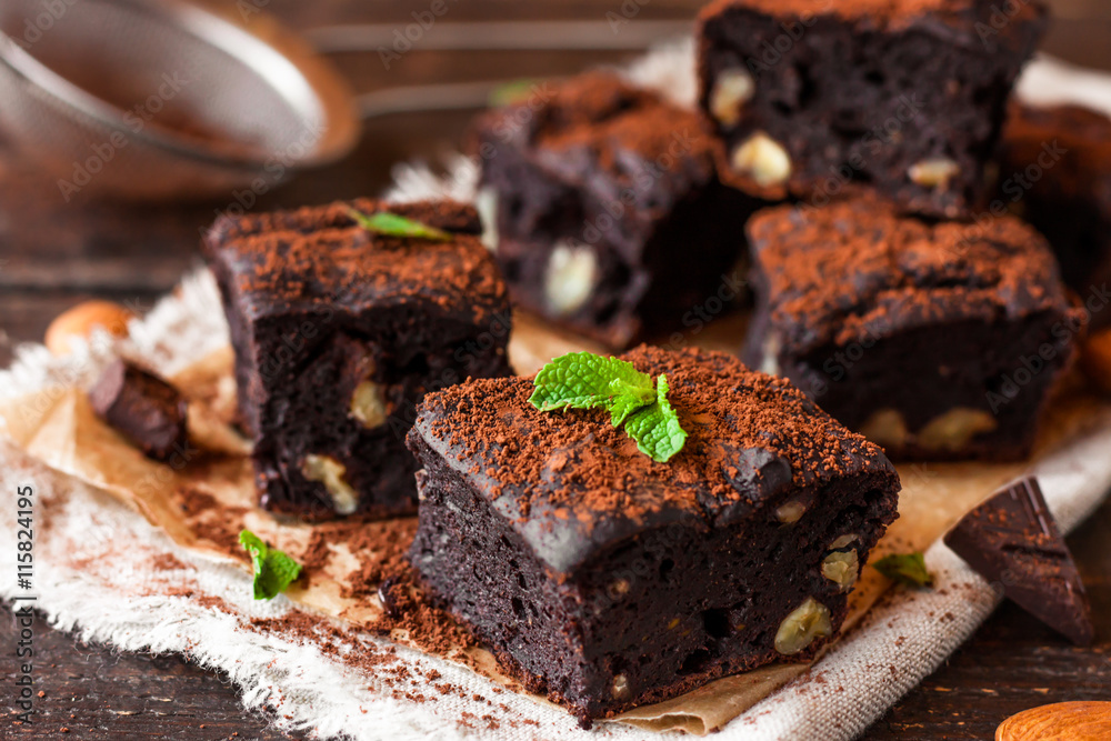 chocolate brownie with nuts chocolate brownie with nuts