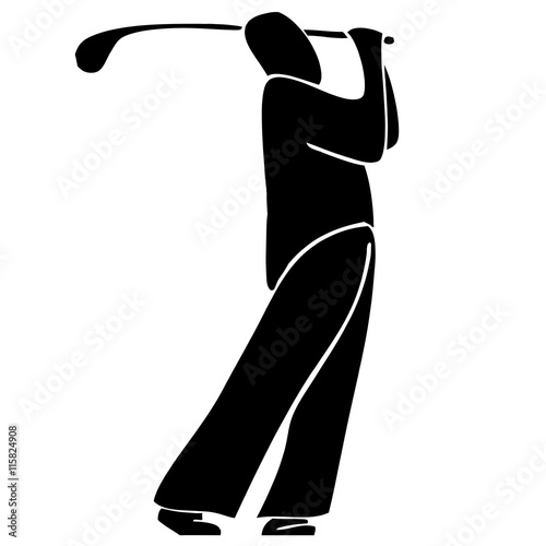 Golf player. Vector illustration