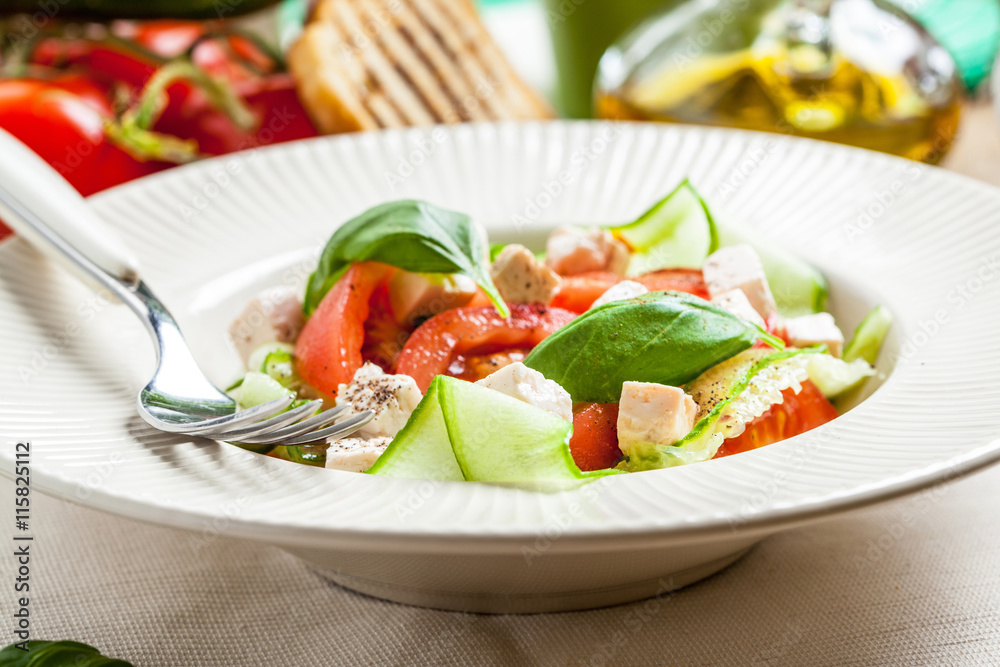 Fresh mediterranean salad. Fresh mediterranean salad.