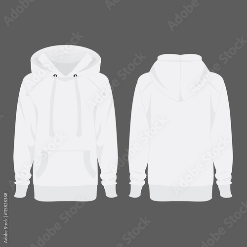 White hoodie isolated vector