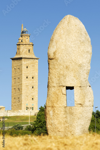 Hercules tower, Torre de Hercules, roman liighthouse , UNESCO wo photo